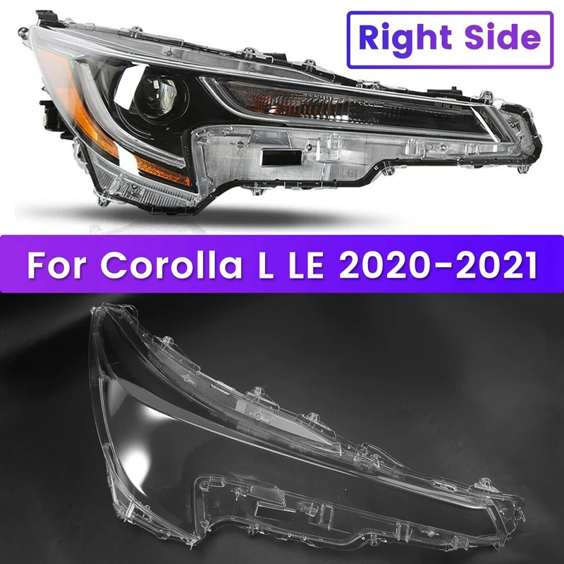 

For Toyota Corolla L LE 2020-2021 Headlight Lens Cover Headlight Shade Shell Light Lens Cover