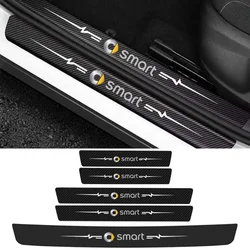 Car Door Sill Protector Sticker Carbon Fiber Threshold Rear Bumper Guard Strips for Smart Forfour Fortwo 453 451 450 Accessories