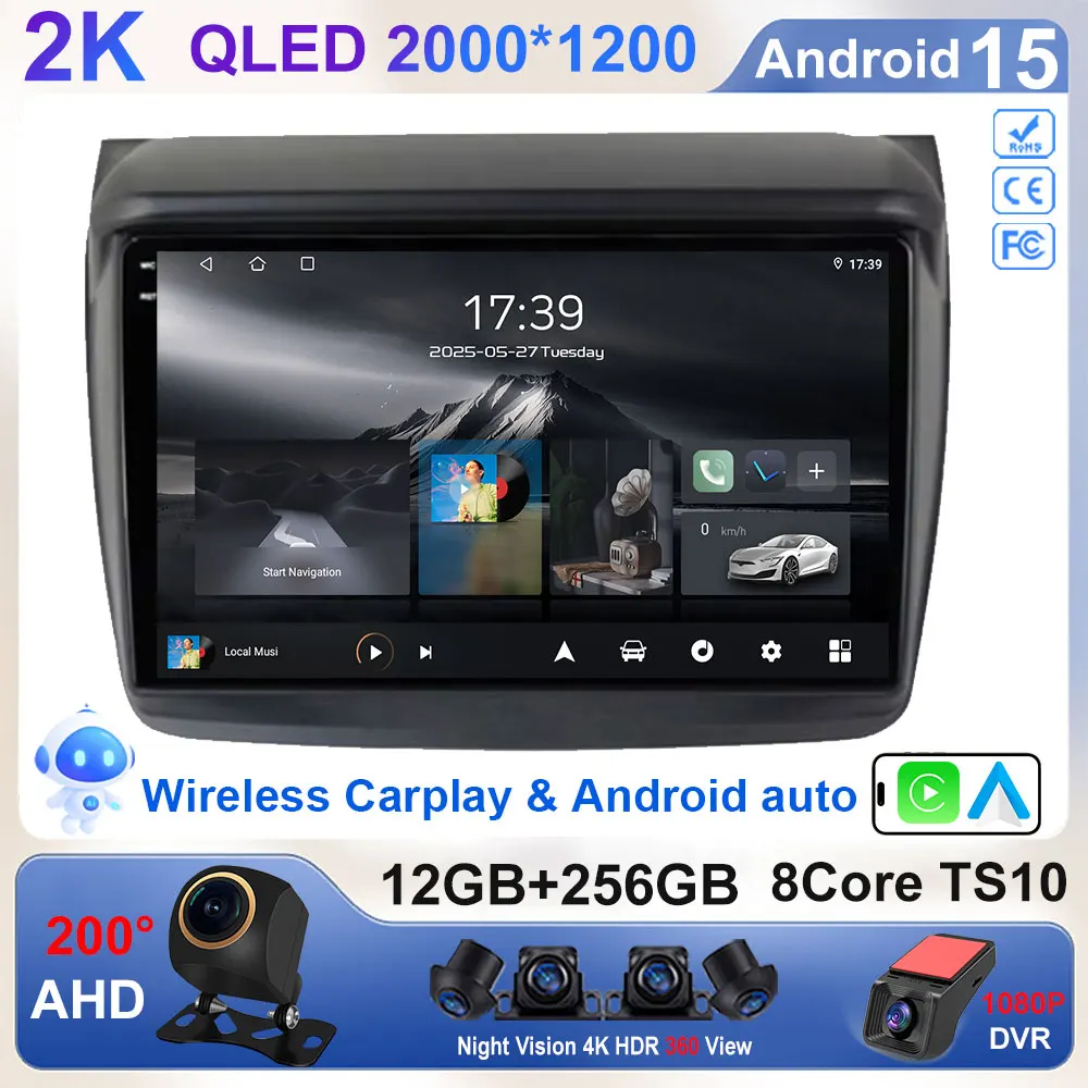 

Android 15 Car Radio For Mitsubishi Pajero Sport 2 L200 Triton 2008 - 2016 Navigation Multimedia Player Stereo WiFi+4G Carplay