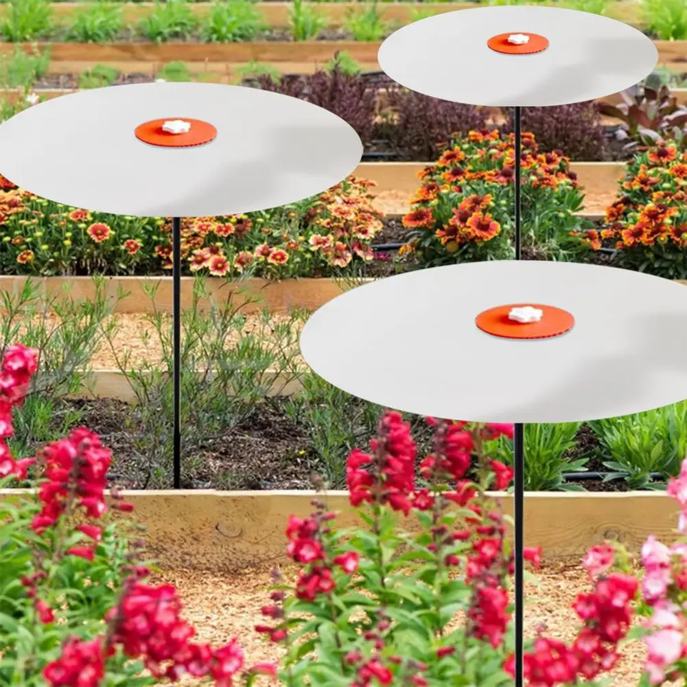 Garden Shade Disc Umbrella High Temperature Resistant Plant Shade Adjustable Height Sunblock Shade for Outdoor Plants for Potted