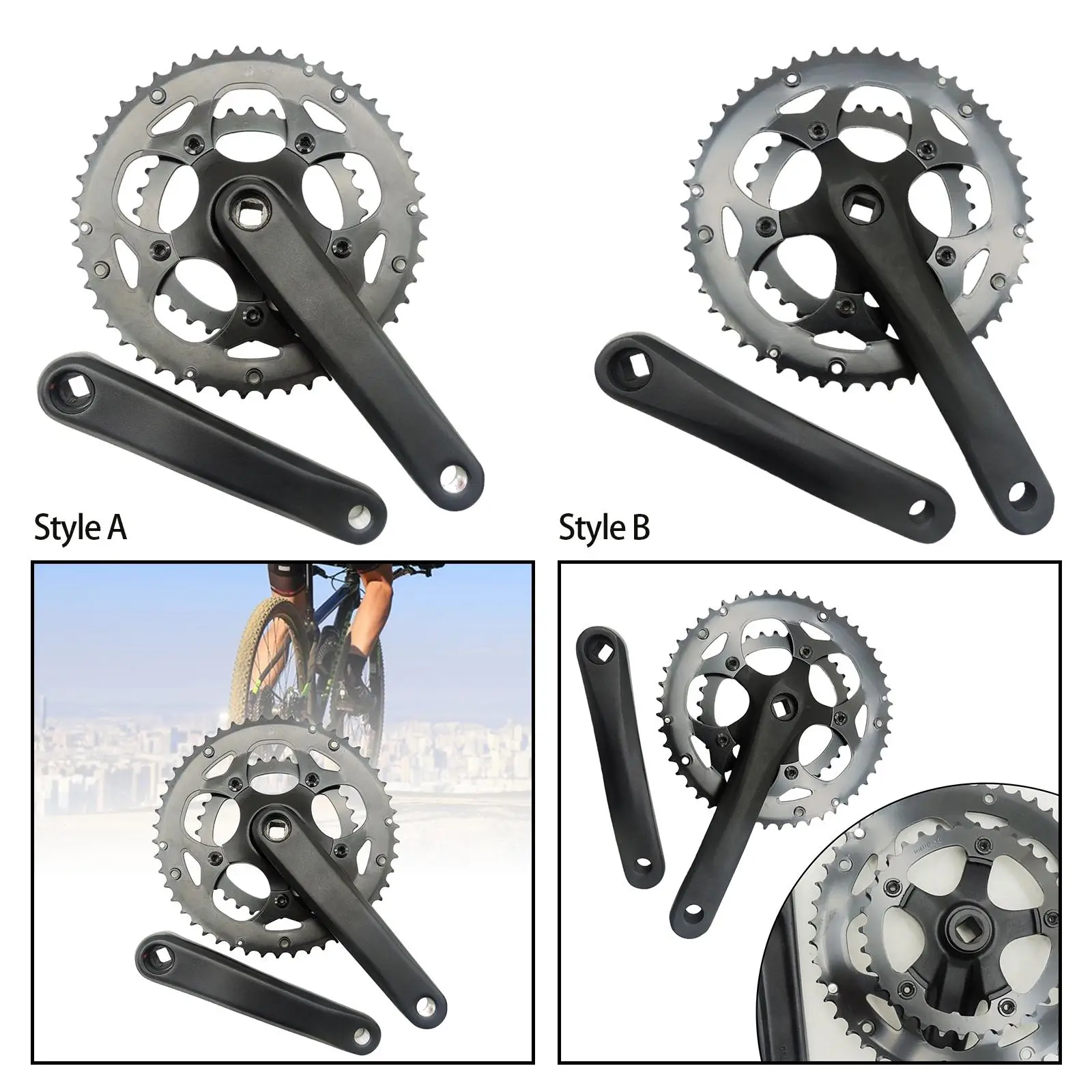 دراجة Crankset لدراجة الطرق الجبلية ، مجموعة ذراع عالية القوة ، دراجة ركوب