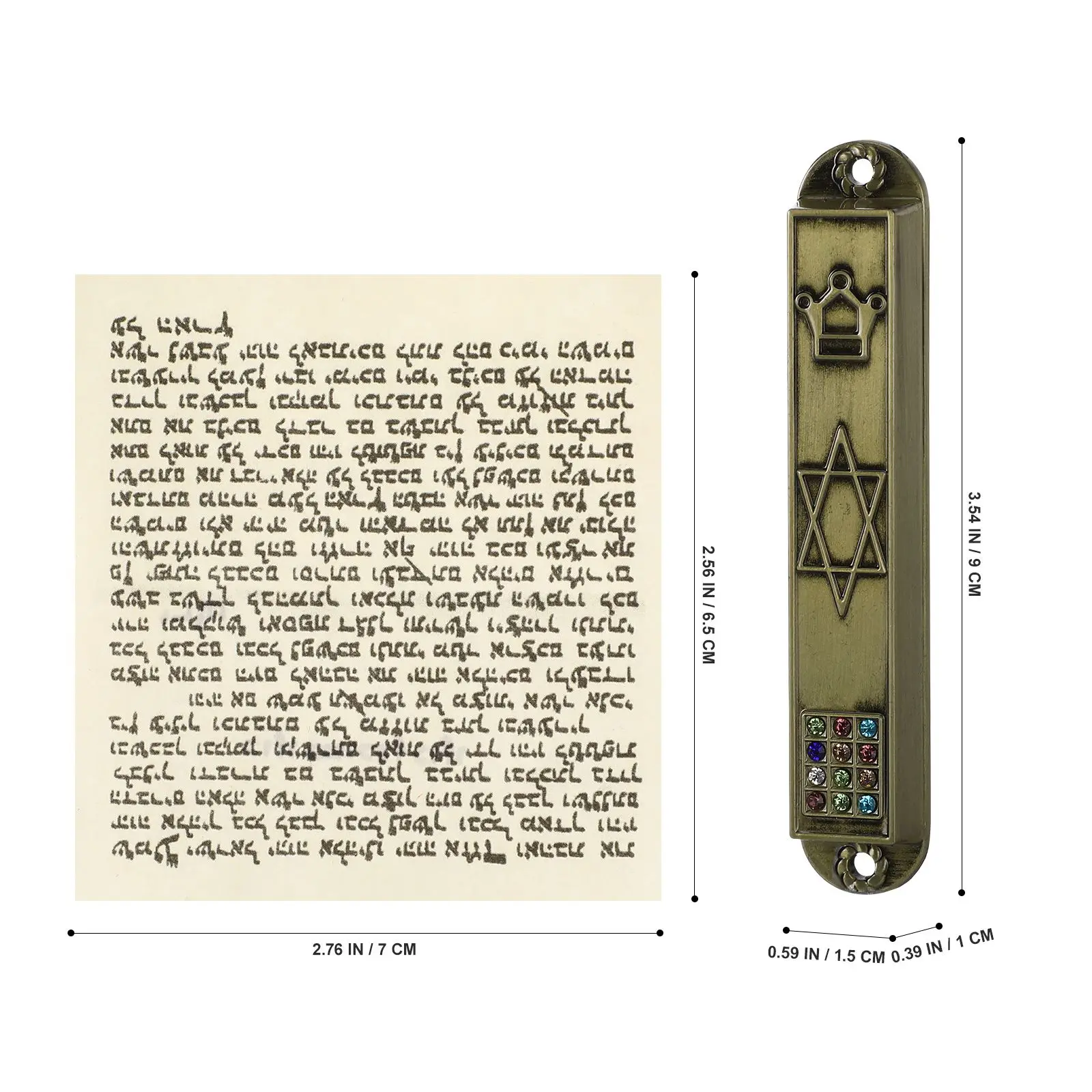 5pcs Vintage Door Mezuzah Metal Blessing Mezuzah Religious Mezuzah Ornament Religious Gift Mezuzah Plaque Judaica Scroll Decors