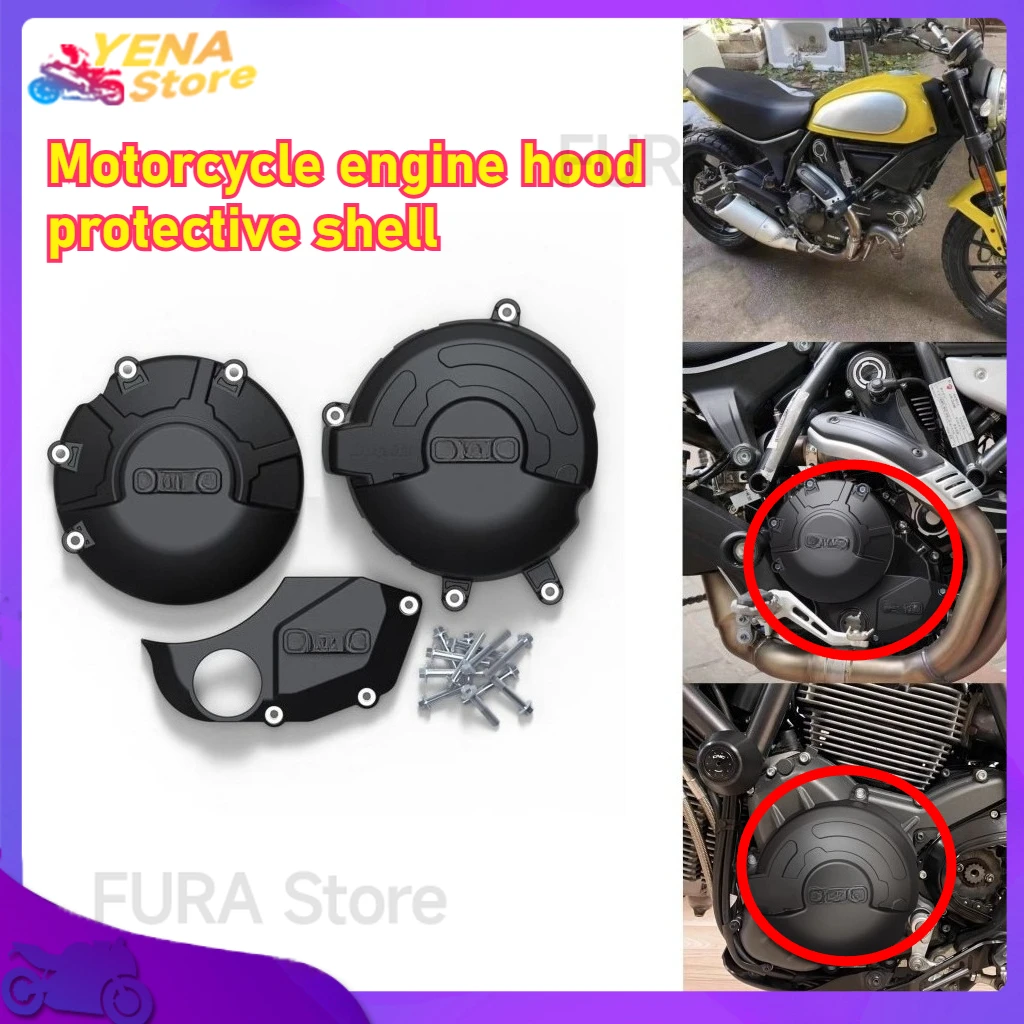 

The motorcycle engine hood protective shell is suitable for the Ducati You800 and You1100 18-22 engine hood protectors