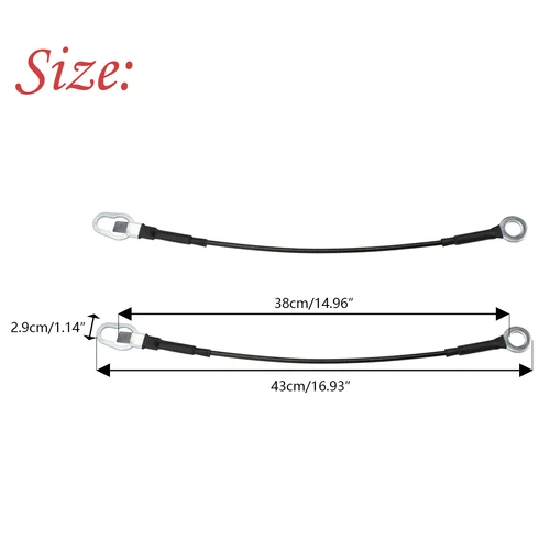 Imagen 2 del producto Cable de soporte para puerta trasera de camioneta, accesorio para Ford Ranger 1993-2010, Mazda B4000, B2300, B2500 1994-2009, 5L5Z9943052AA, 1 par