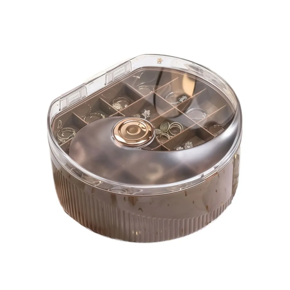 

Plastic Jewelry Storage Box Large Capacity Moisture-proof Jewelry Display Box Dustproof Earrings Storage Case