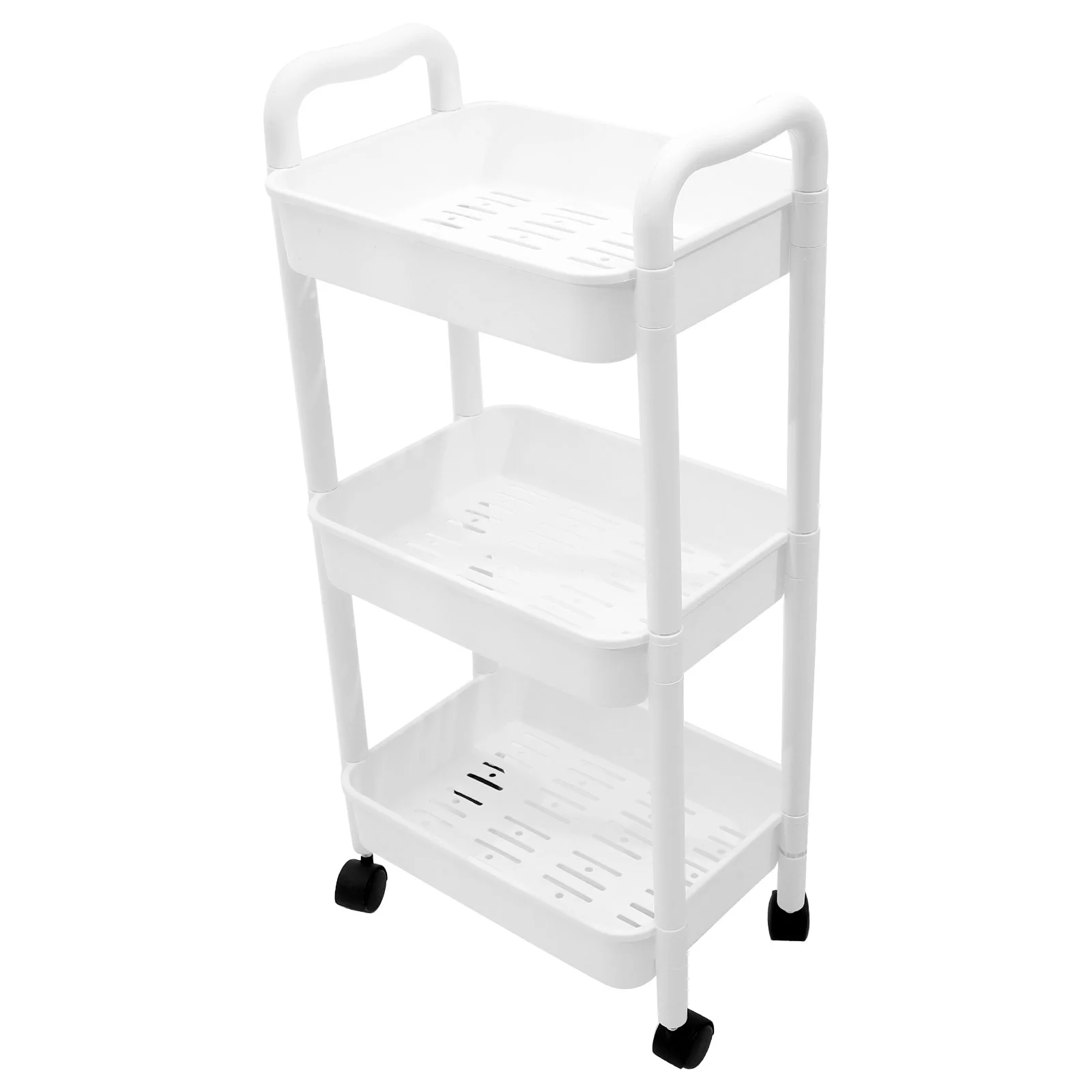 Plastic Movable with Handle Multi-Tier Rolling Cart Trolley Rolling Cart For Nursery Trolley Cart With Wheels Cart Organizer