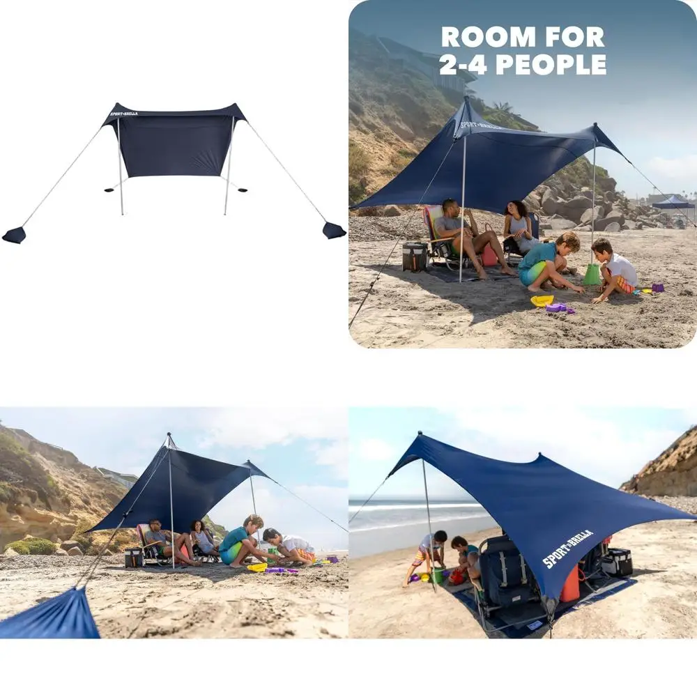 

7x7 Outdoor Canopy with 50+ UPF for Camping, Beach, and Sports