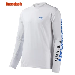 Bassdash Long Sleeve Men Fishing Shirts Tee Summer UV Sun Resistant Breathable Ultrathin Feel Cold Dry