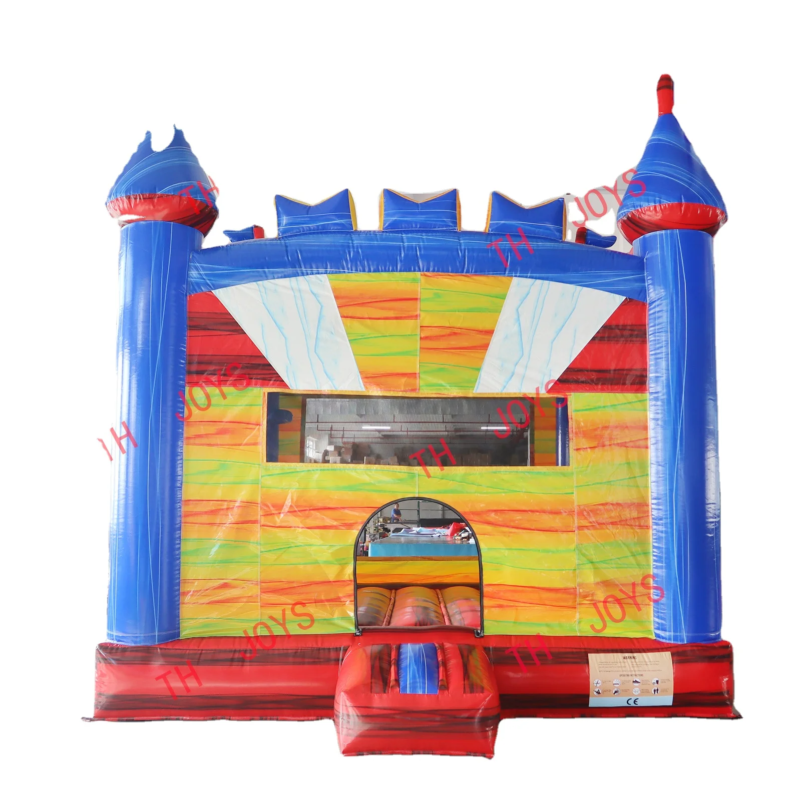 

2025 New Design Outdoor Adult High Quality Inflatable Rainbow With Basketball Net Jumping Bouncy Castle