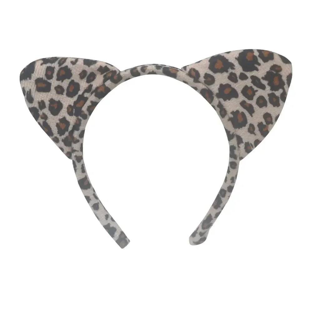 Adult Kids Children Boy Girls Leopard Cat Ears Tail and Bow Tie Party Costume Kit Halloween Birthday Gift