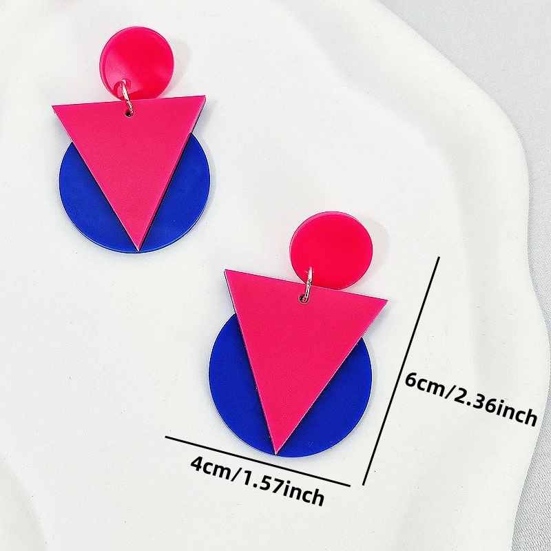 KUGUYS Sample Trendy Triangle Drop Earrings for Women Geometric Jewelry Accessories