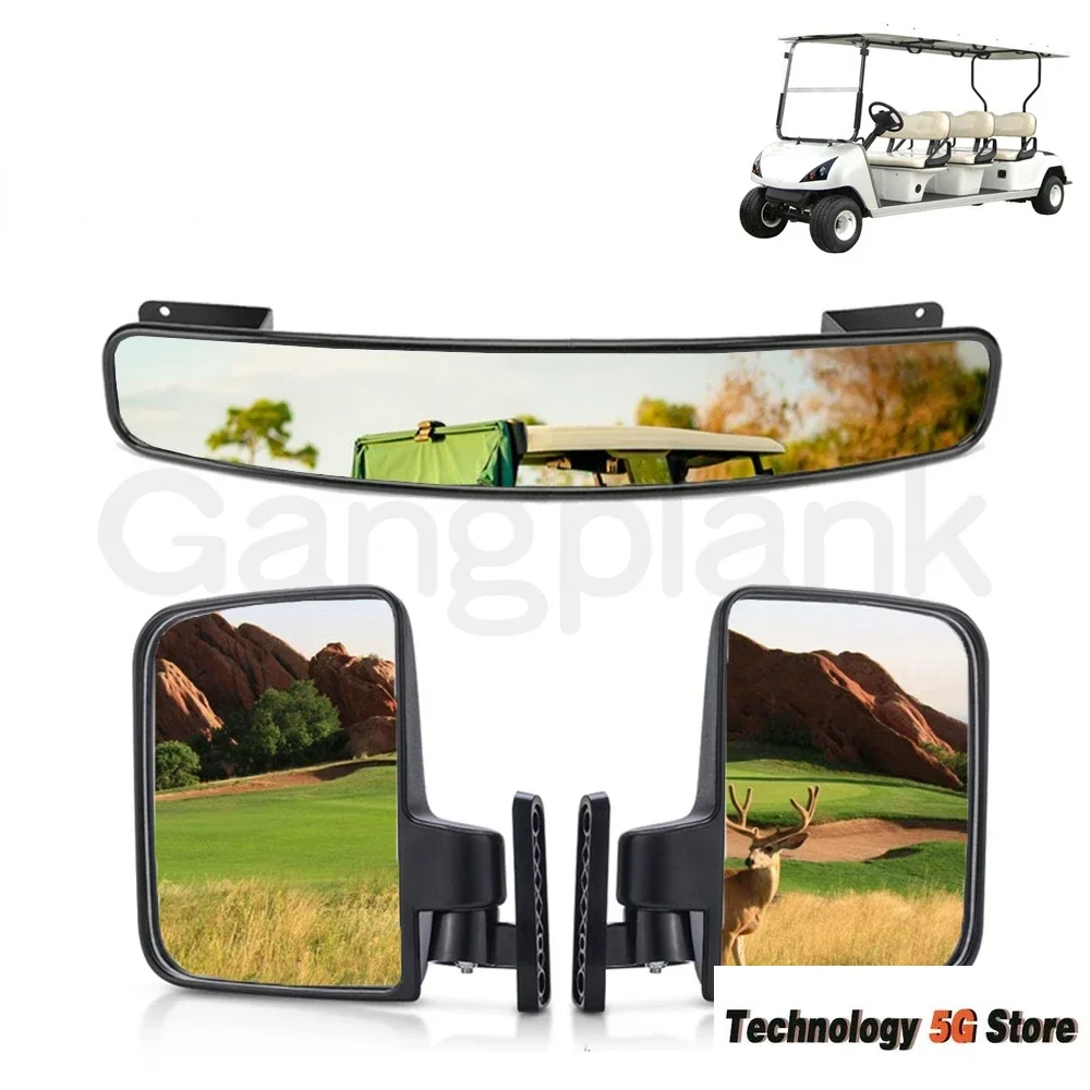 

Golf Cart Special Center Mirror Side Mirror Combination Set Universal Rearview Mirror Central Reversing Set for Club Car