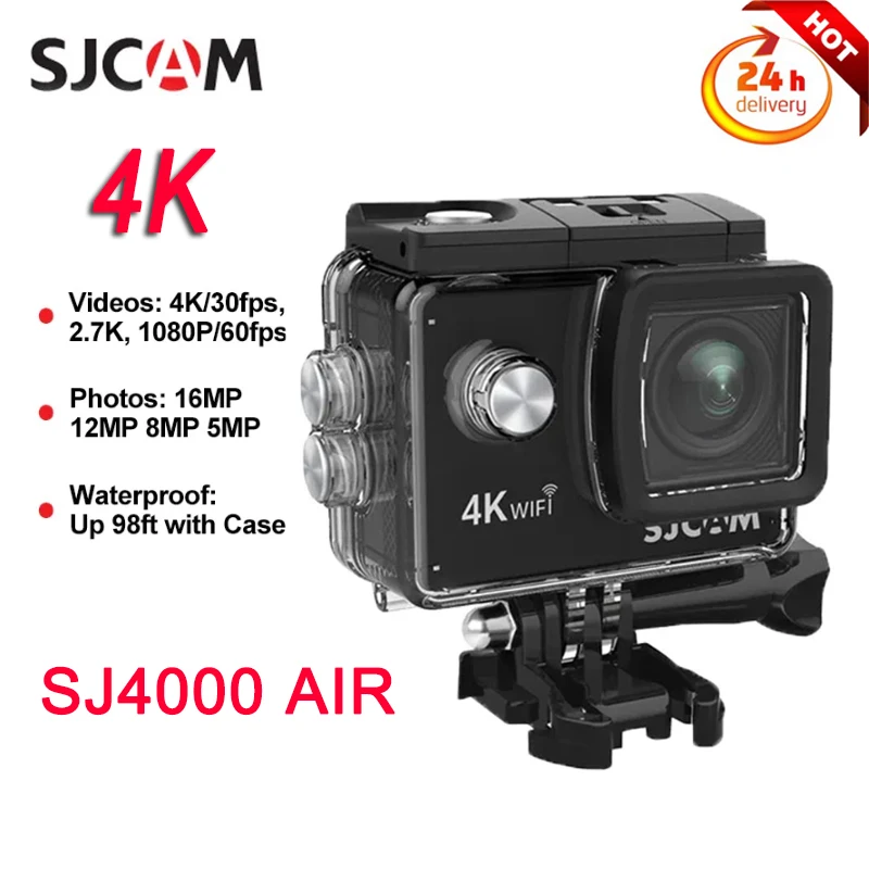 

4K Action Camera SJCAM SJ4000 AIR 4K 30FPS WIFI 4X Digital Zoom Waterproof Underwater Full HD DV Camera Sports Video Cameras