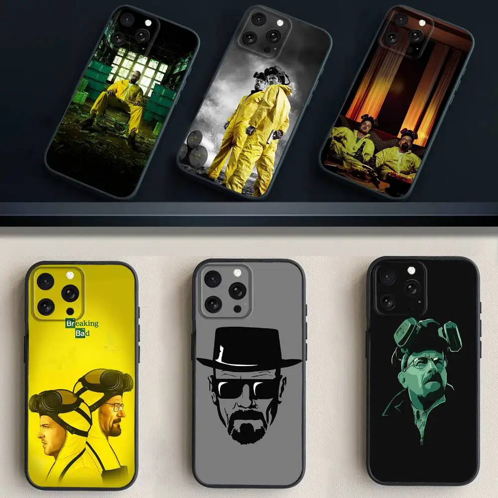 

B-Breaking Bad H-Heisenberg-g Phone Case For iPhone 16,15,14,13,12,11 Plus,Pro Max,XS,X,XR,SE,Mini,8,7,Soft Silicone Black Cover