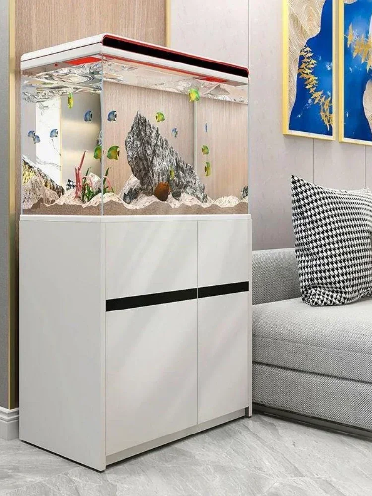 Micro Ecological Fish Tank Living Room Small Integrated Change Water Sofa Edge   with Cabinet Floor Office Company New