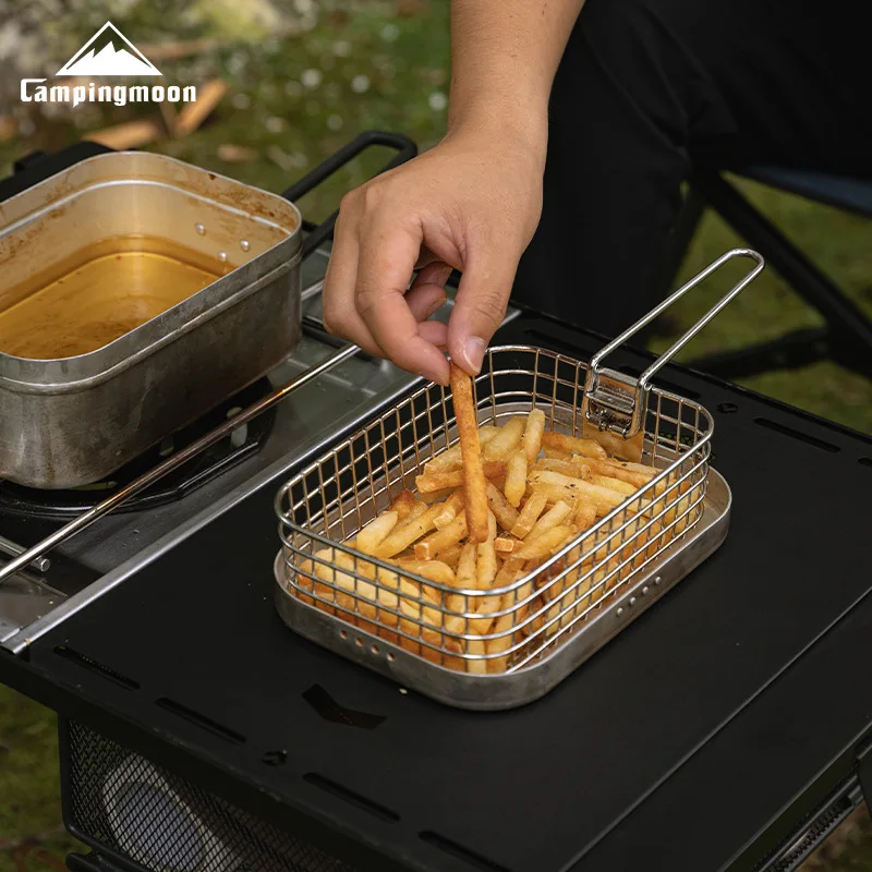 

S-1218 Складная сетка для жарки картофеля фри из нержавеющей стали 304, ящик для обеда для пикника, корзина для жарки, сливная