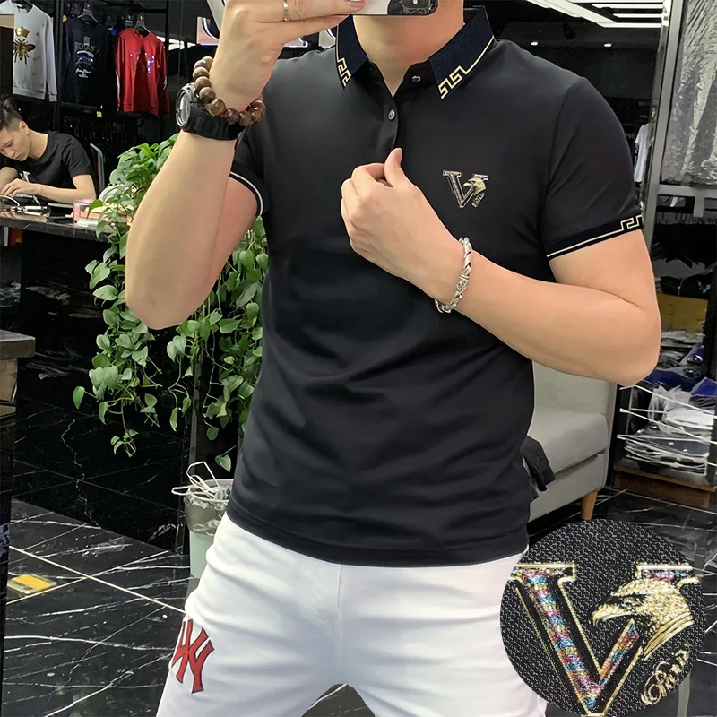 

Men's Ice Silk Shirt Short Sleeve Turn-down Collar Half Sleeve Versatile Shirt Style Summer Breathable Cotton Casual Top