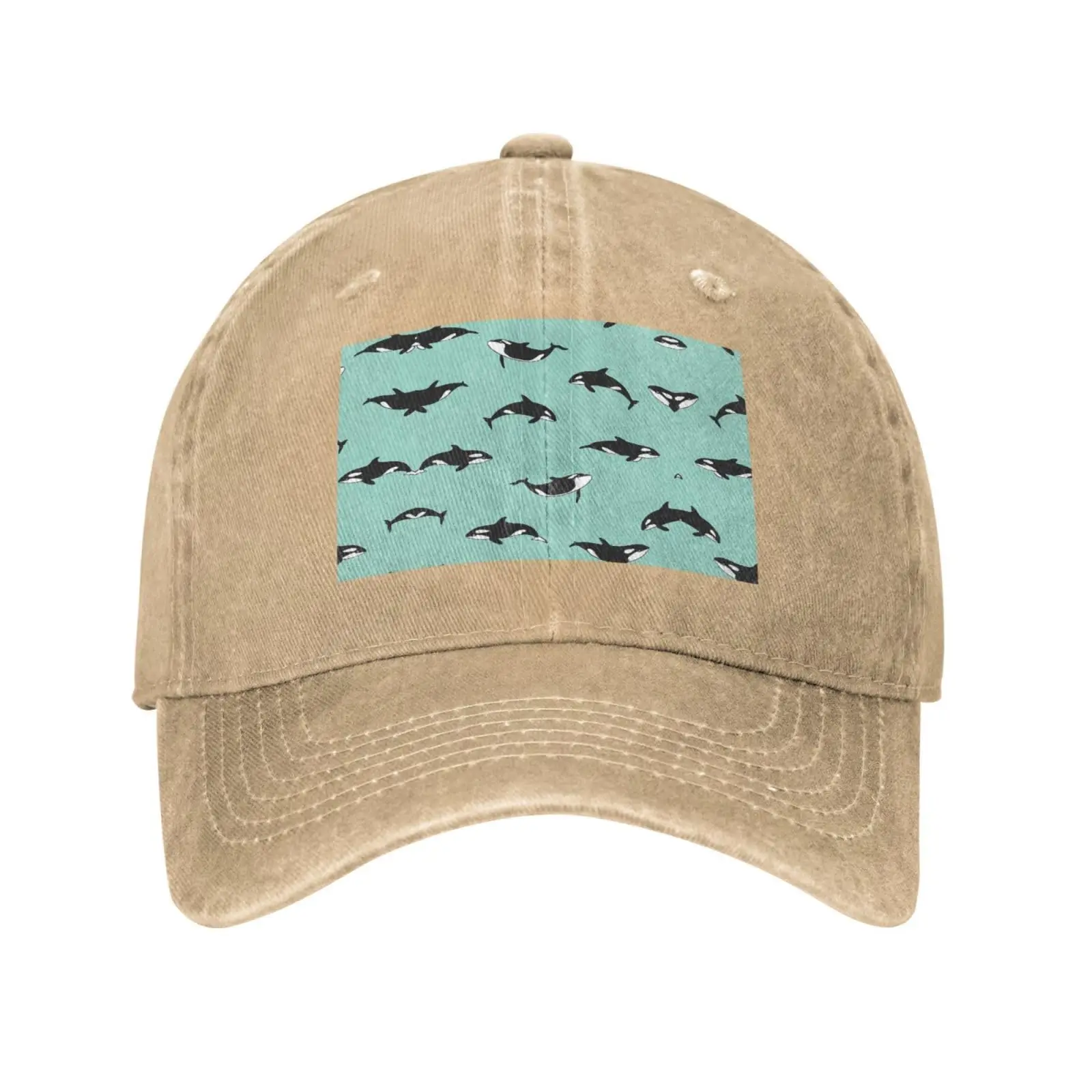 Pacific Ocean Whale Print Baseball Cap Cotton Dad Hats For Man Women Trucker Hats Comfortable Cotton Cap Versatile Daily Wear