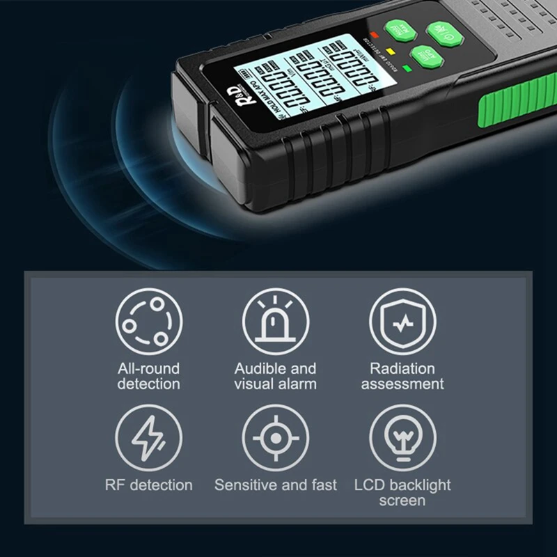 New 3-In-1 Electromagnetic Field Radiation Detector Tester EMF Meter Multifunctional Portable Radio Frequency Warn Meter