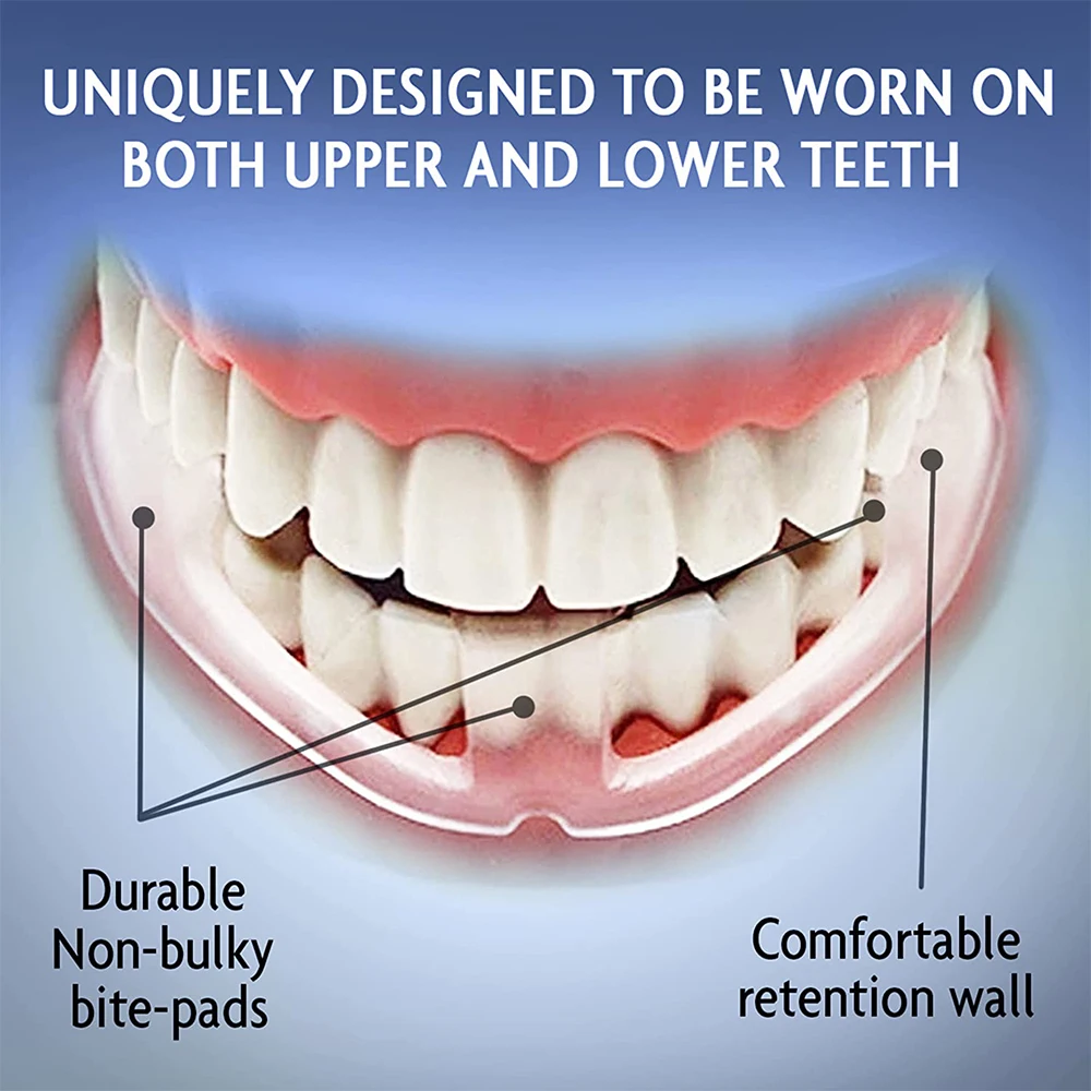 Anti Teeth Grinding Dental Guard Ready to Use Slim Sleek Comfortable for Lower Jaw Relieves Pain and Corrects TMJ and Bruxism