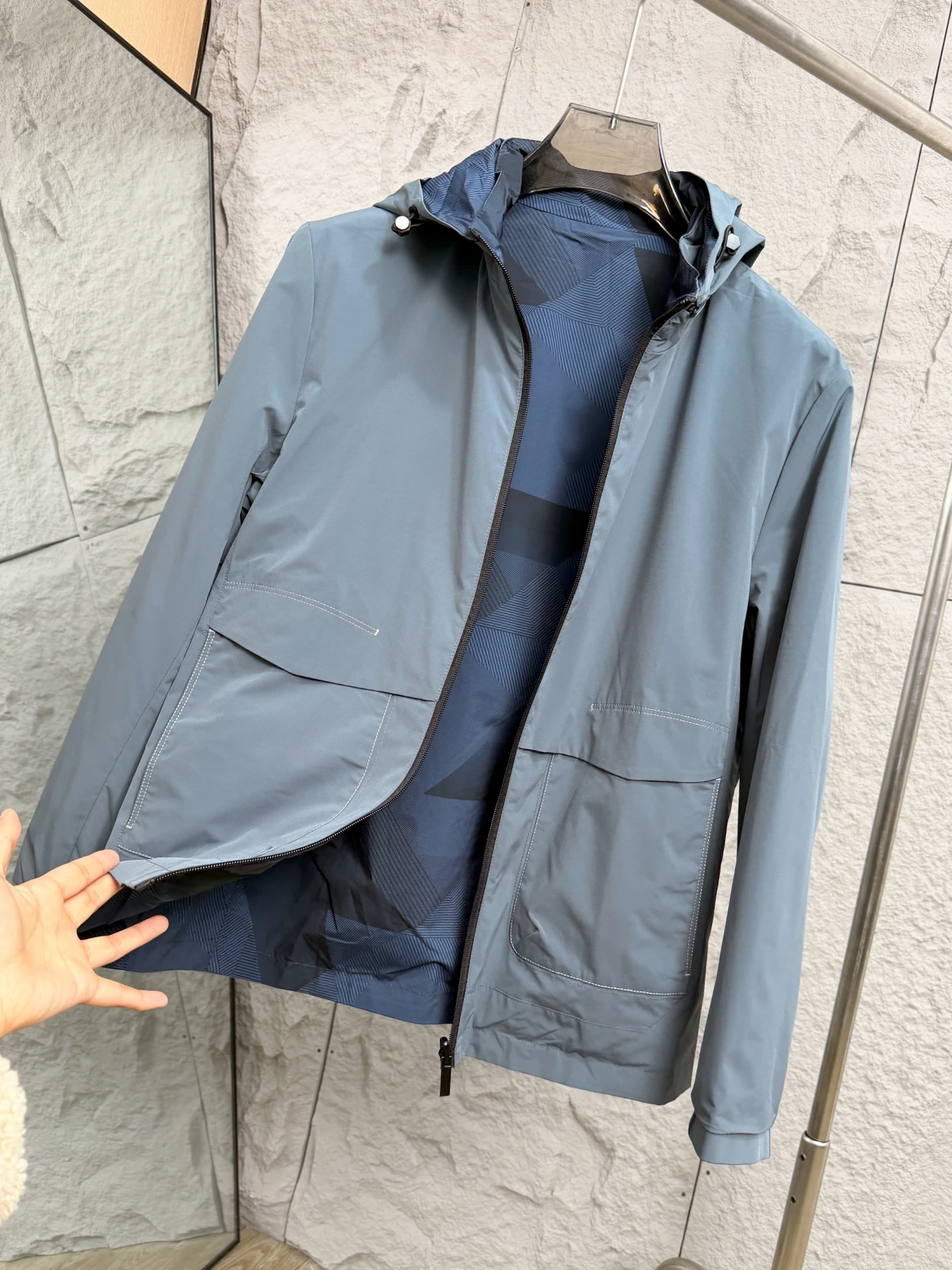 

Двусторонняя повседневная толстовка-куртка для мужчин, однотонная, приталенная, с длинными рукавами, на молнии, китайский бренд, новинка весны