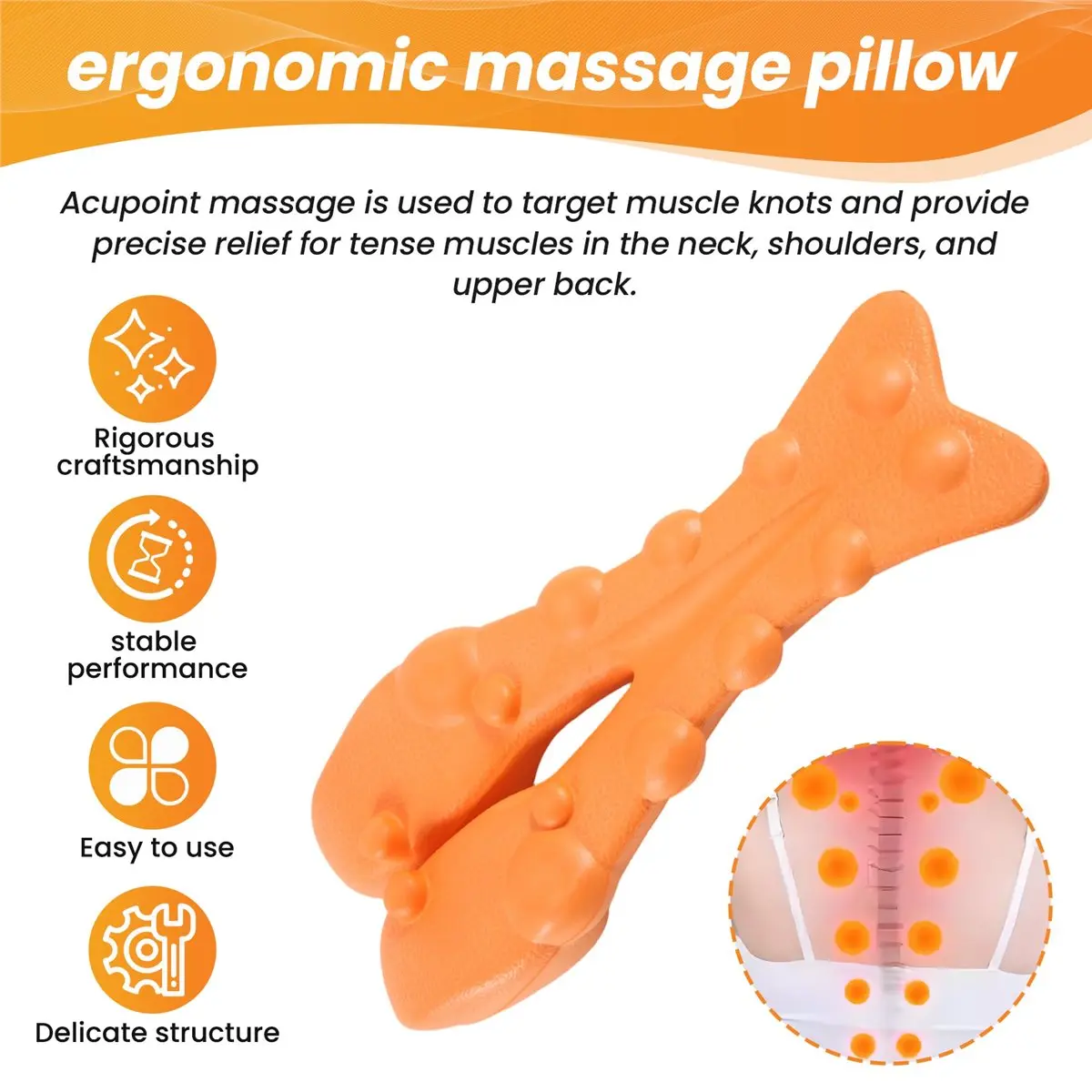 zzzzi Cervipoint Trigger-Point Massager, Ergonomic for Muscle Relaxation, Helps with Pain Relief for Neck, Back, and Shoulders