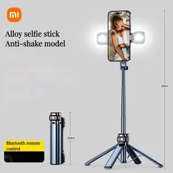 Xiaomi Selfie Stick Aluminum Alloy Retractable Tripod with Bluetooth Remote Control and Fill Light Suitable for IPhone Android