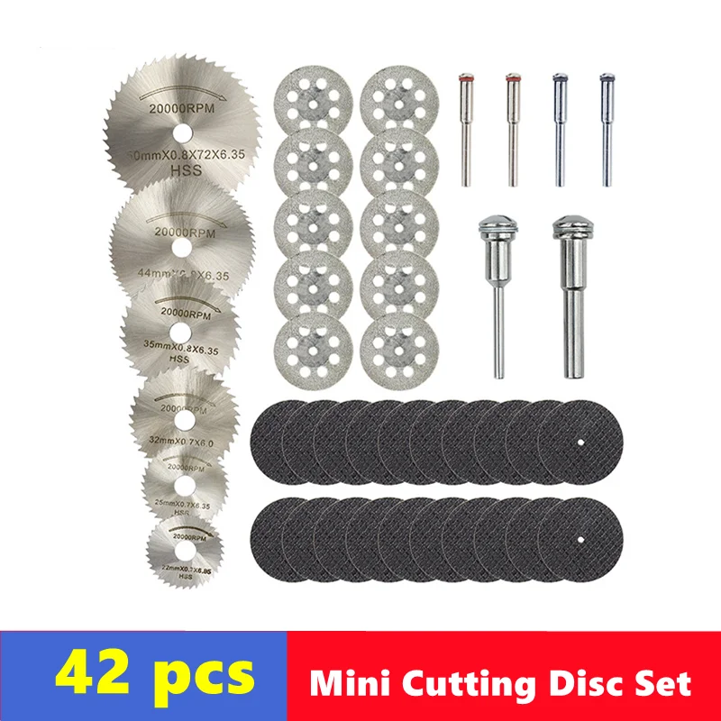 42pcs Electric Grinder Set Metal Knife Power Tool Rotary Knife For Cutting PVC Wood Plank And Other Woodworking Tools