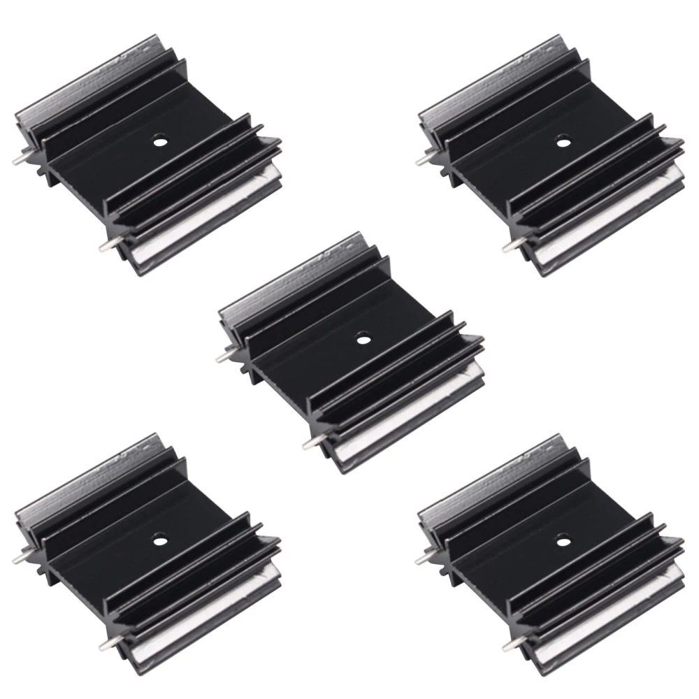 5PCS Aluminium Heatsink Radiator Cooler Radiator 34x38x12MM High Quality Black Heat Sink For Three-band Audio Regulator