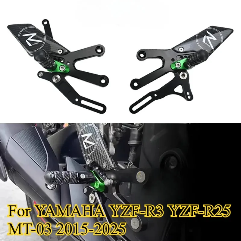 

DONGTING for YAMAHA YZF-R3 YZF-R25 MT-03 2015-2025 Step Up Pedal Adjustable Rear Foot Pedal Gear Lever Brake Kit