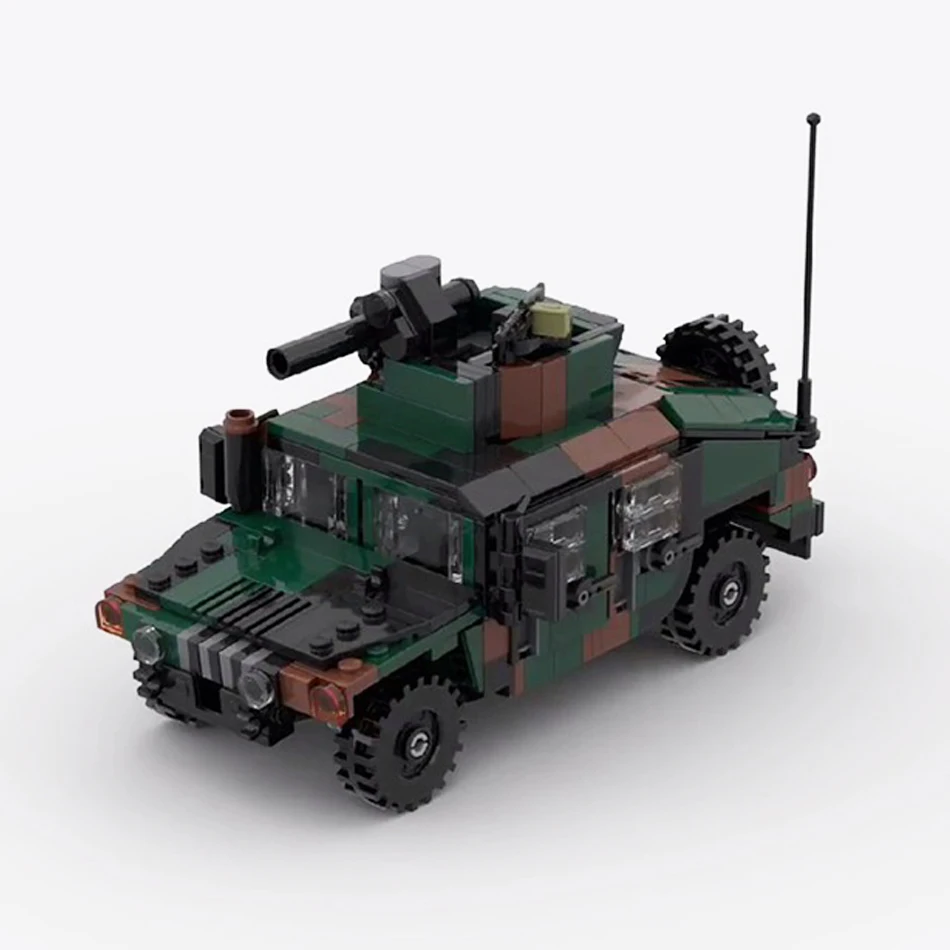 Military Series M1167 High Mobility Multipurpose Wheeled Vehicle Model Building Blocks MOC Technology Bricks Kids Xmas Toys Gift