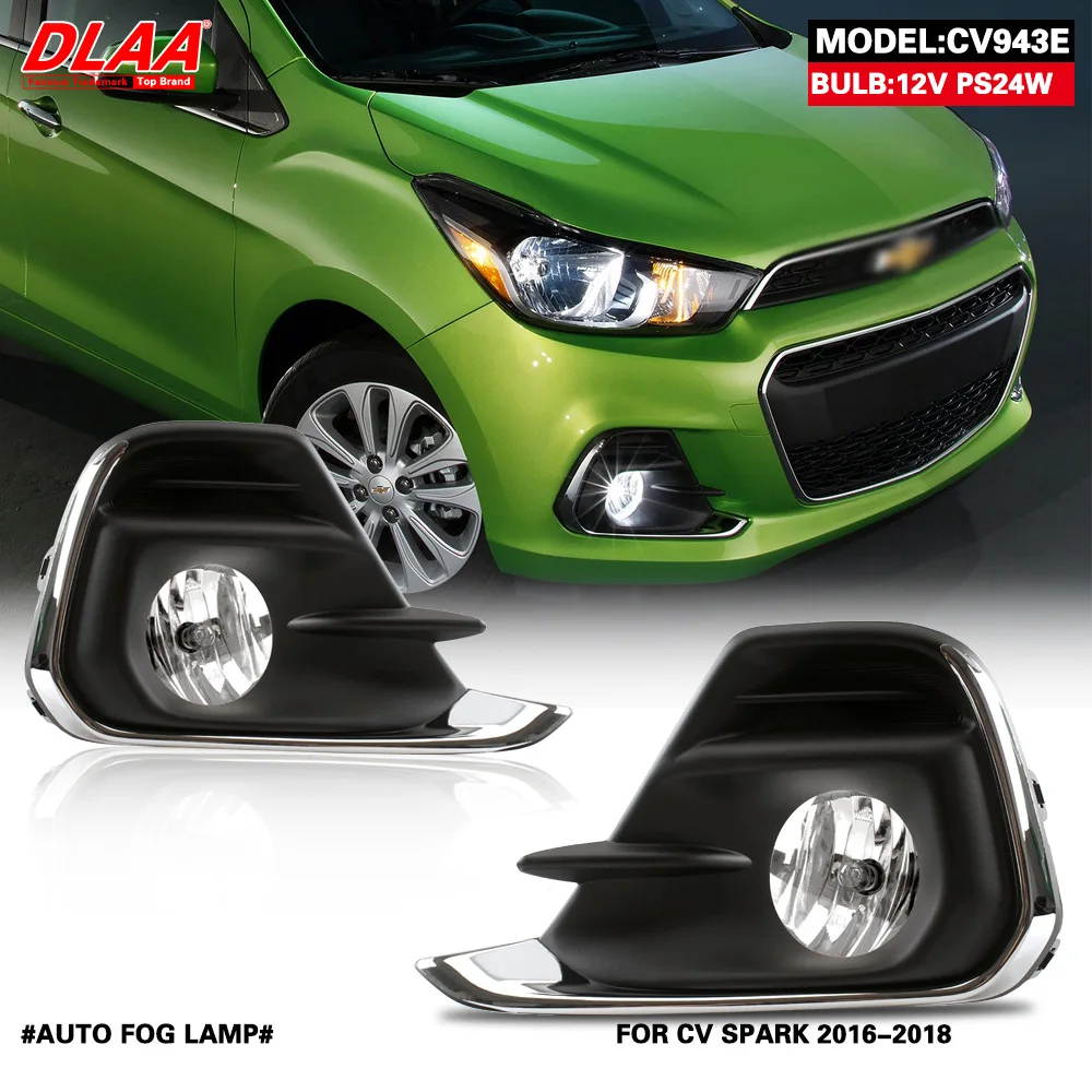 

Для Chevrolet Spark 2016 2017 2018, бампер, противотуманные фары, фары дальнего света с переключателем и комплектами, комплект пар, левый + правый