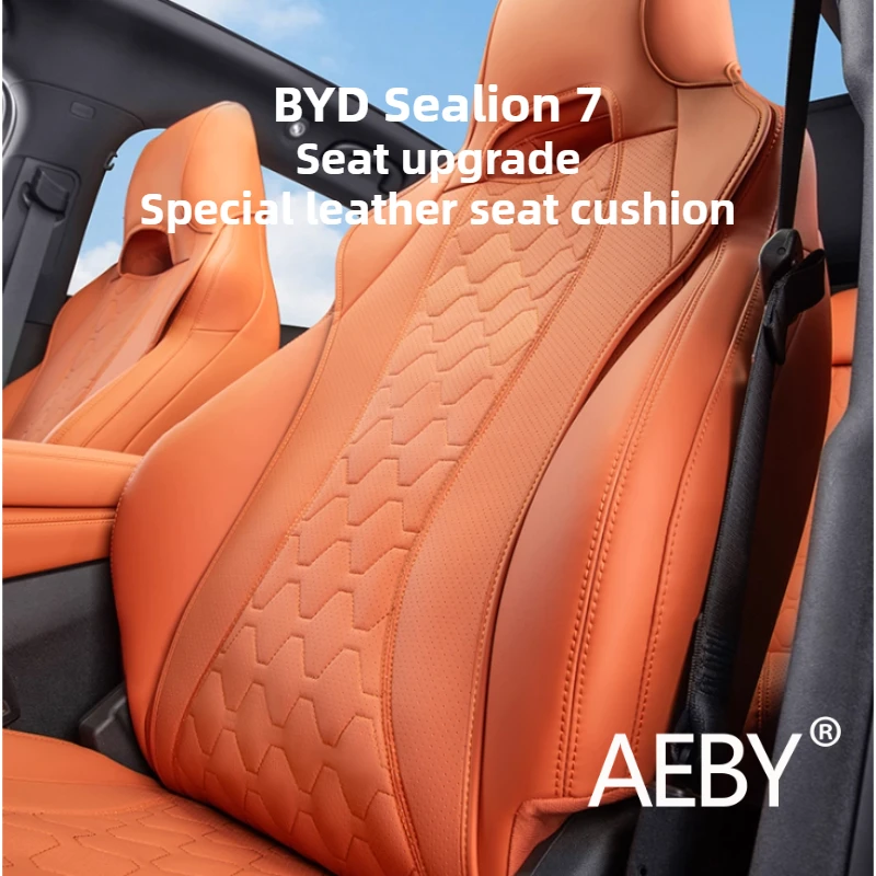 

AEBY For BYD Sealion 7 2024 Car Seat Cushions Set, Back Support Lumbar Pillow, Comfort Elastic Car Seat Covers Accessories