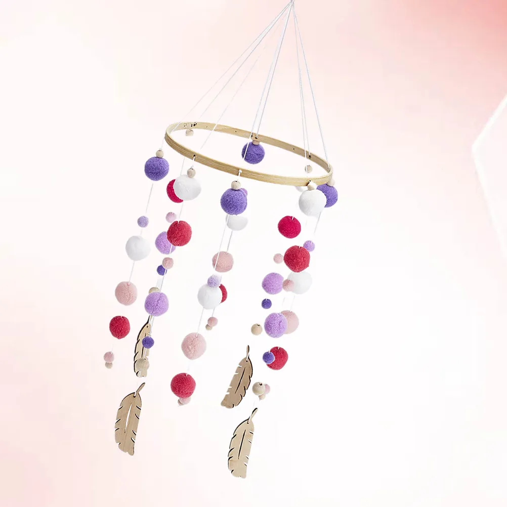 1개입 윈드 차임 장식 헤어볼 스트링 펜던트 화이트 레드 퍼플 시크 벽걸이 장식 거실 침실 기숙사용