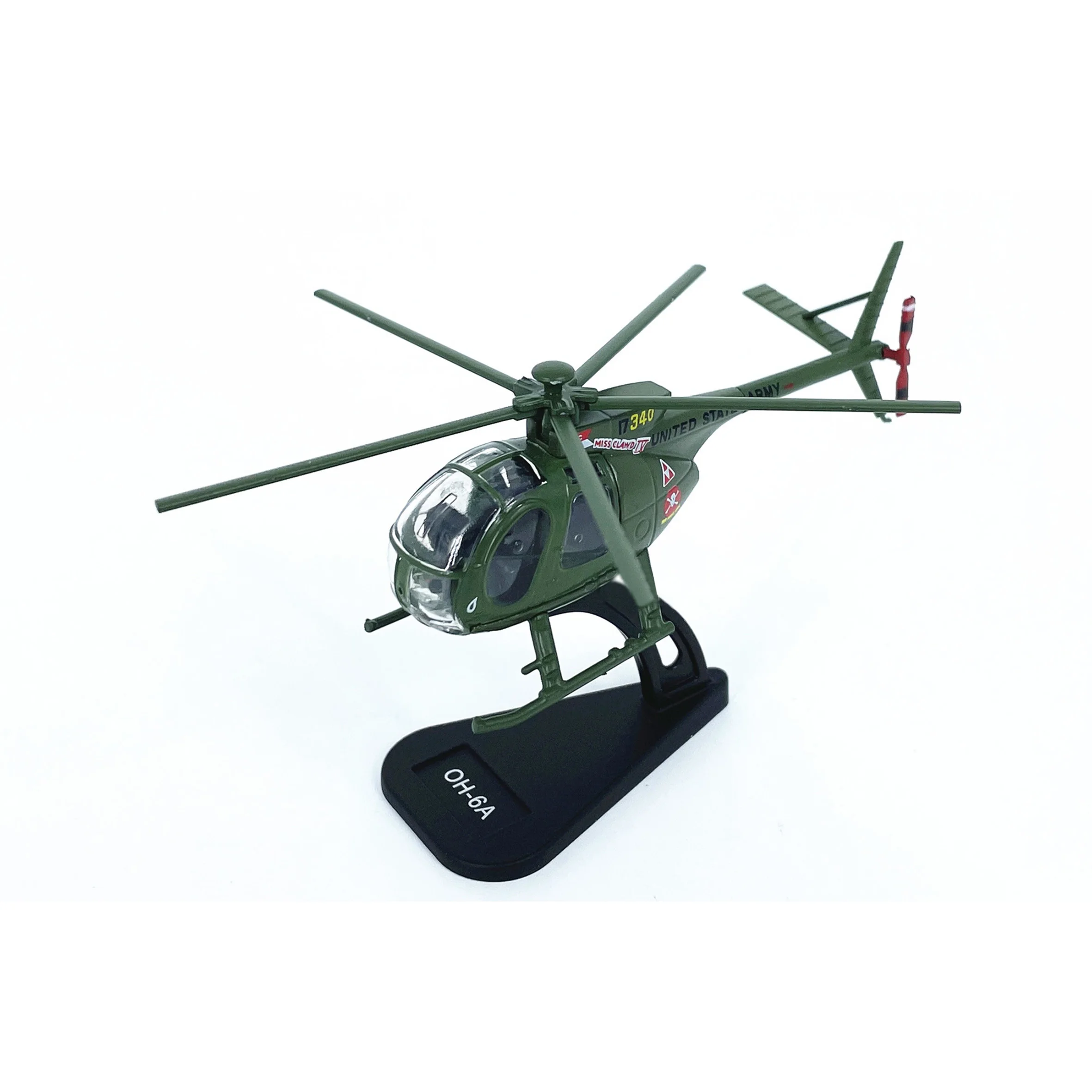 

1:100 Малая американская модель вертолета OH-6A, модель изделия из сплава, готовая модель