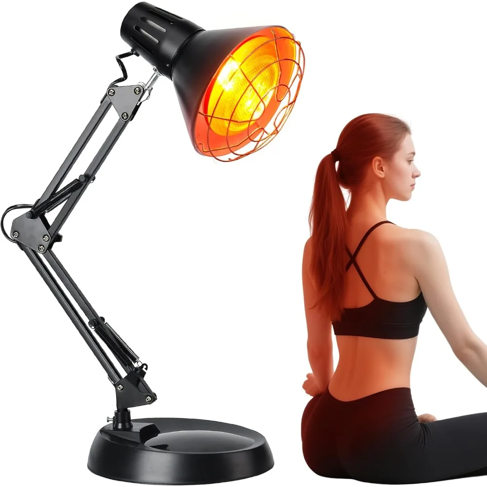 

Infrared Heat Lamp Red Light Therapy Bulb 150W with Timer Adjustable Base Muscle Pain Relief