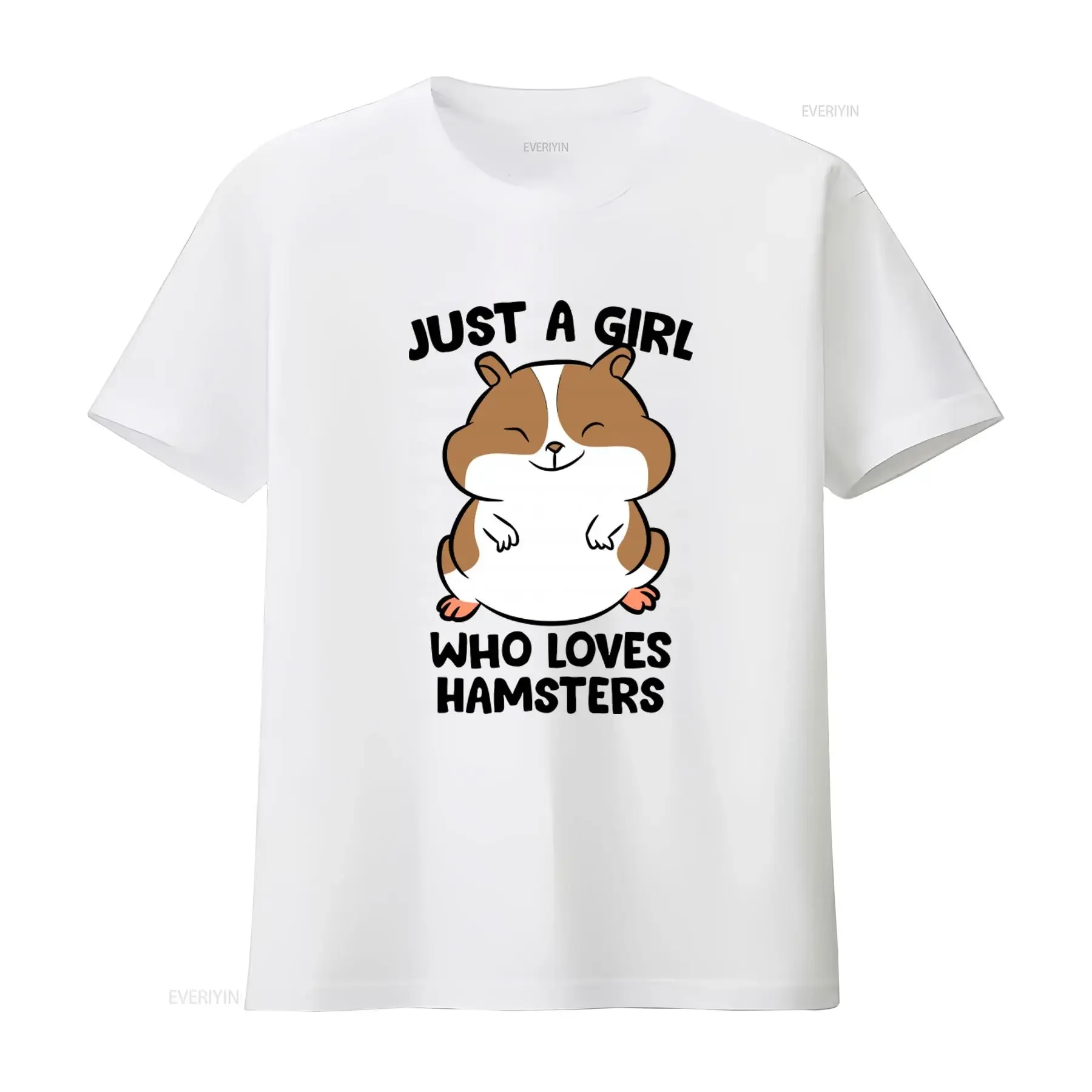 Adorable Hamster Lover T shirt Just a Girl Who Loves Hamsters vintage Washed streetwear Unisex Casual Stretched Stylish homme