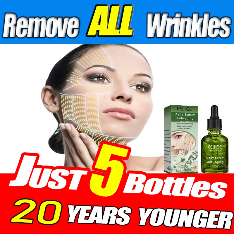 

Retinol Wrinkle Remover Face Serum Anti-Aging Fade Fine Line Lifting Firming Moisturizing Essence Whitening Brighten Repair Skin