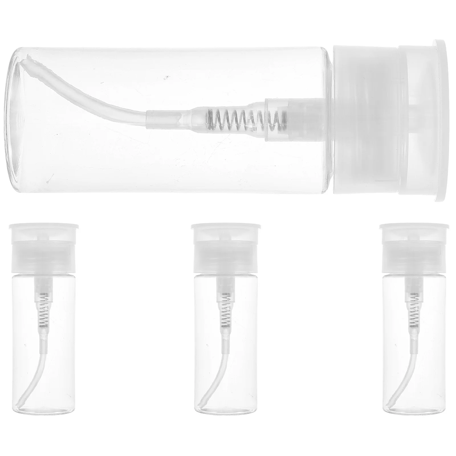 1 セットマニキュアリムーバーボトルプレスディスペンサー 100 ミリリットルトラベルポンプ液体プレスボトル耐久性のある再利用可能な保管