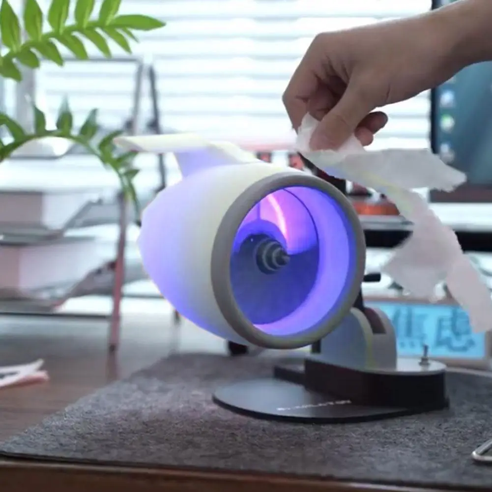 

Desktop Turbofan Engine Fan Creative USB Humidifier With LED Lights Mini Air Cooler Steampunk Decor For Office/Gaming Desk