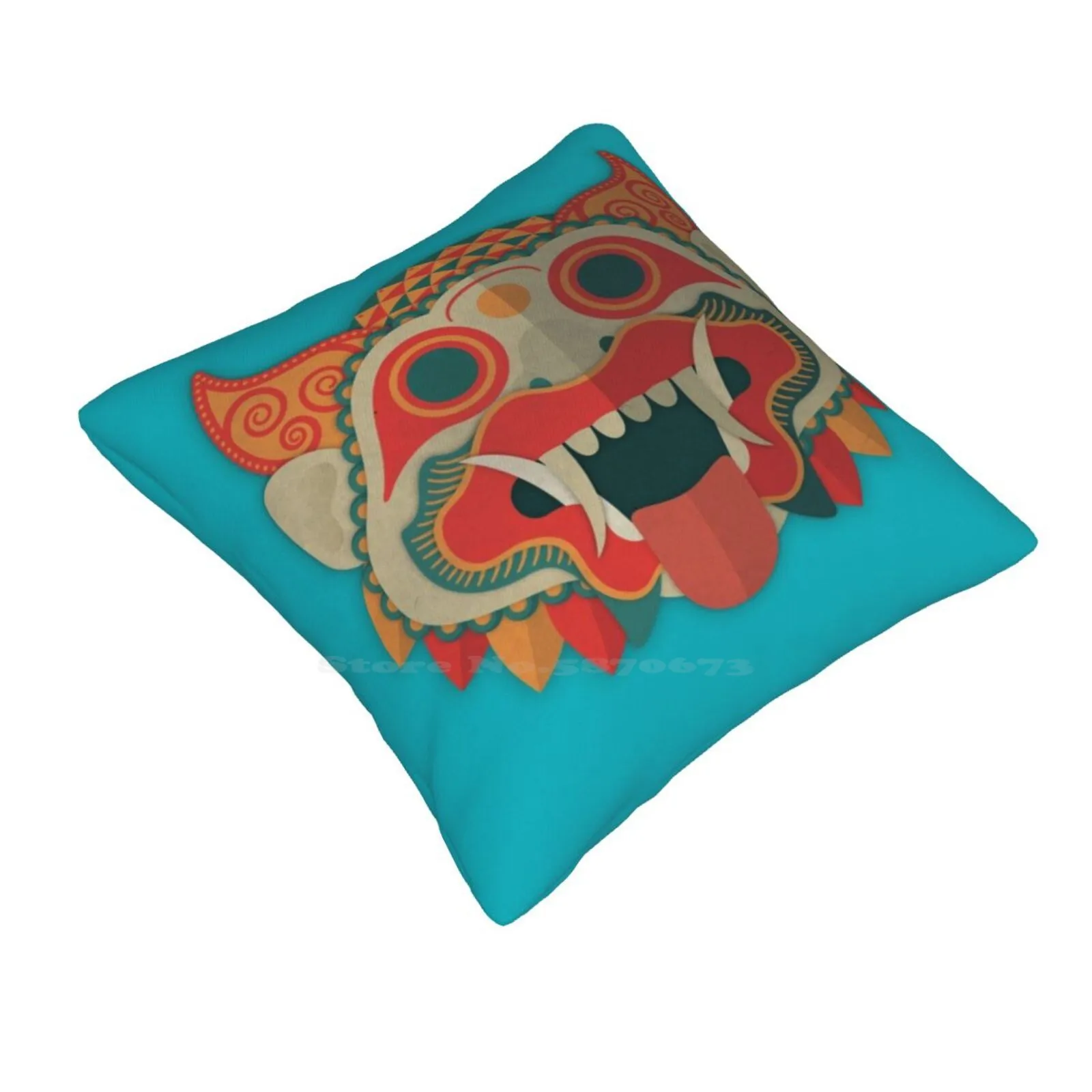 Paper Mask Soft Comfortable Pillowcase Barong Bali Spirit Ethnic Vector