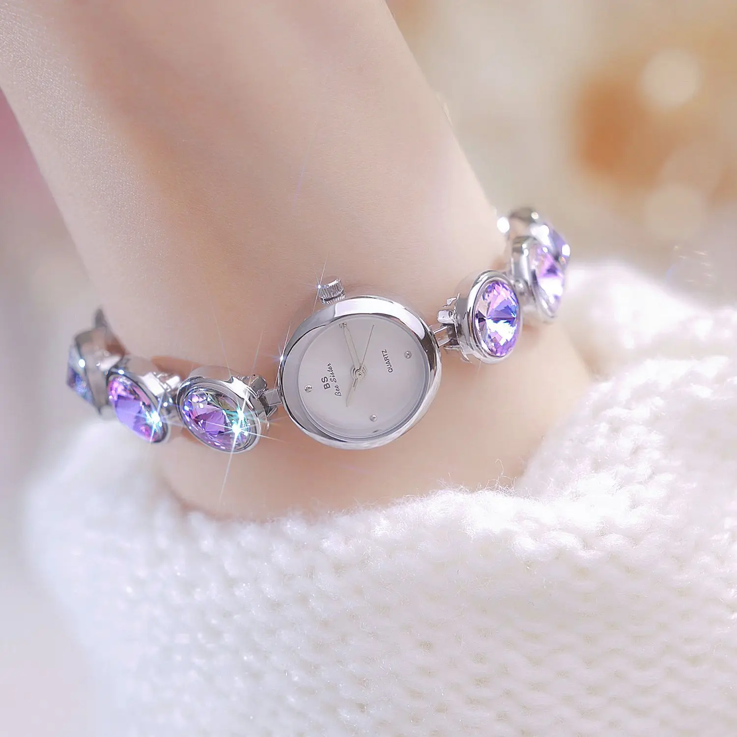 Exquisite Women'S Watch, 2026 New Style, Romantic And Dreamy Amethyst, Light Luxury, Women'S Gift, Women'S Accessories