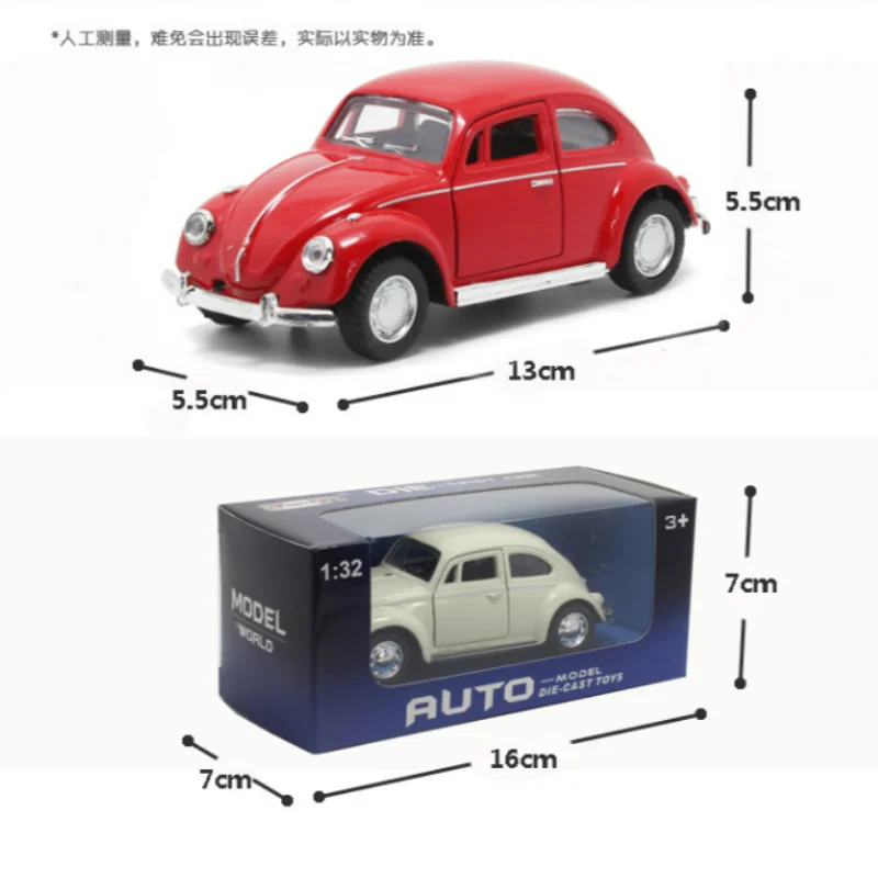 1:36 Volkswagen Beetle Retro Classic Car Alloy Diecast Car Model Pull Back Miniature Metal Vehicles Models Boy Gifts