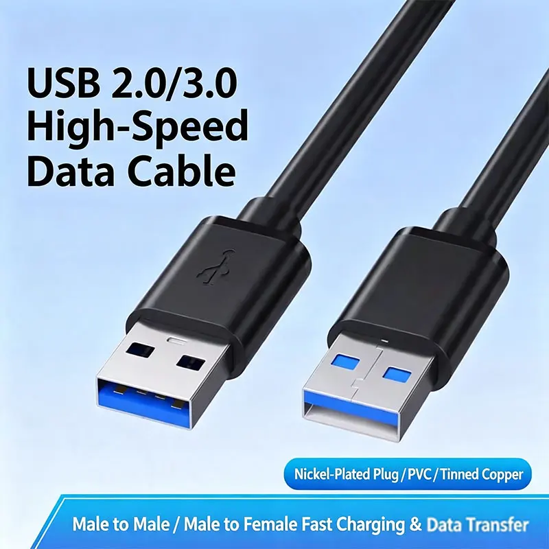 USB to USB Extension Cable Male to Male 3.0 USB Extender Cord for Hard Disk TV Box Radiator USB 3.0 Cable Extension 1m 2m 3m 5m