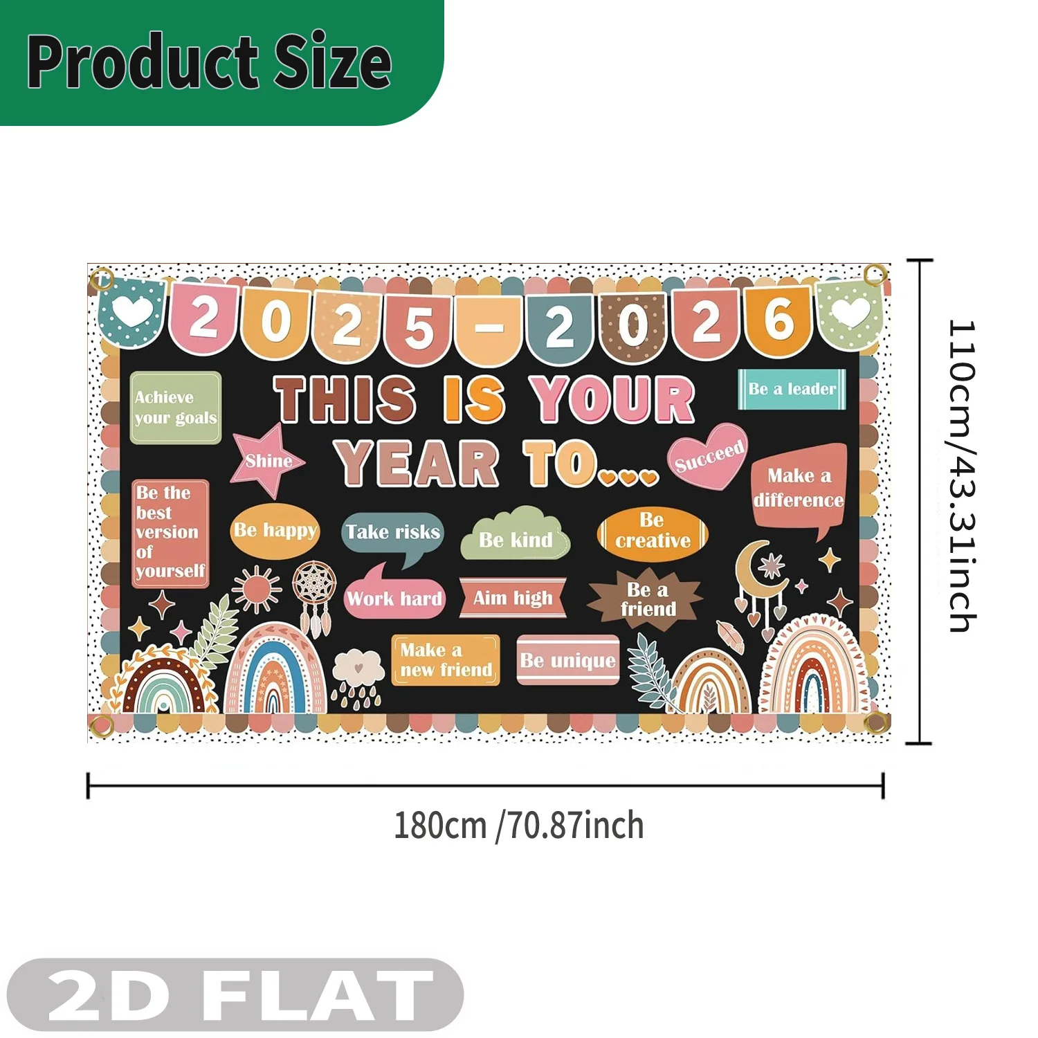 1 قطعة 2D FLAT هذا هو لافتة الفصول الدراسية للوحة الإعلانات الخاصة بك ، فتحات تأكيد إيجابية تحفيزية لديكور معلق على الحائط #2