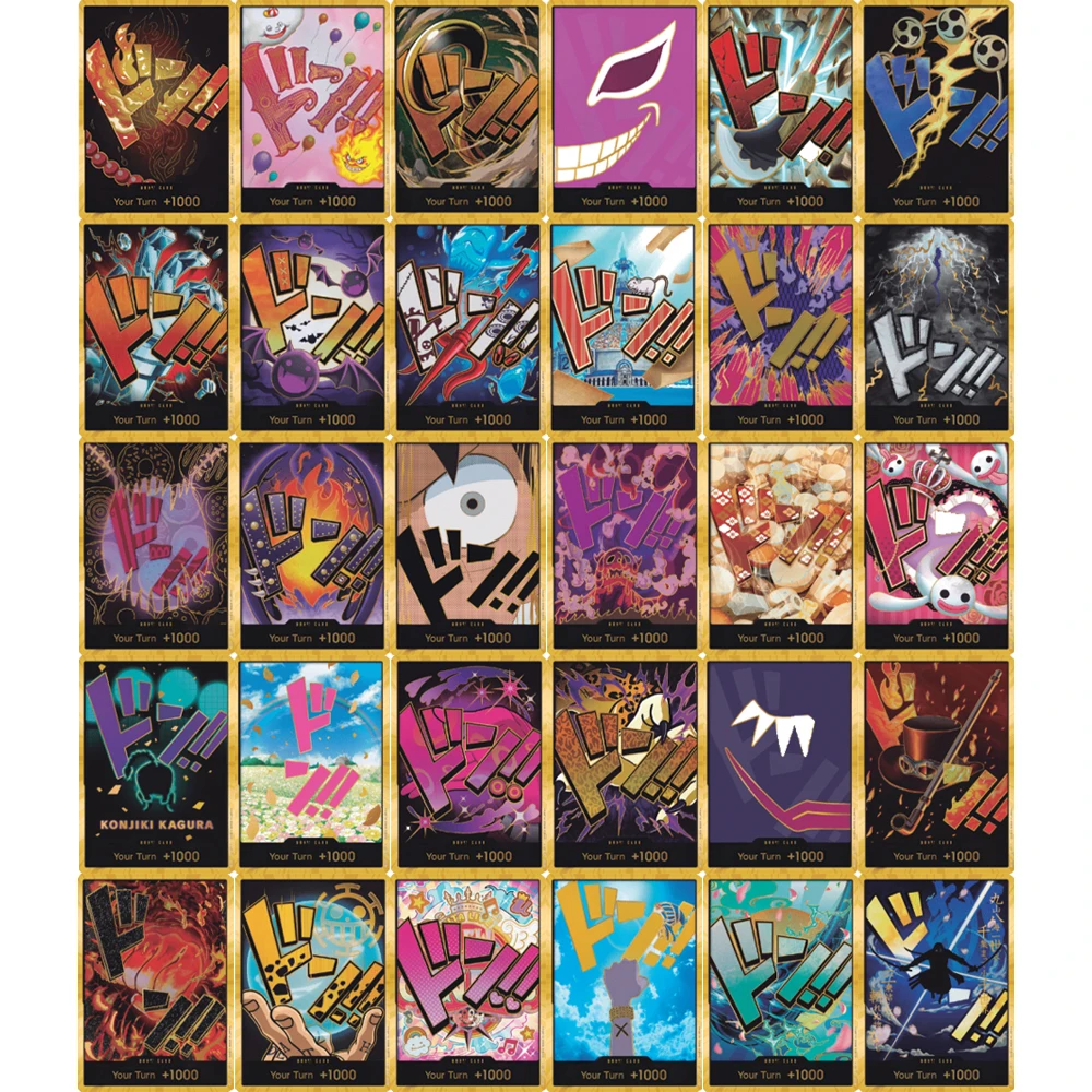 Anime OPCG TCG 30Pcs The Best PRB-01 GOLD DON!! Collection Card Foil English SUPER PARALLEL FOIL NM Refraction Flash Child Gifts