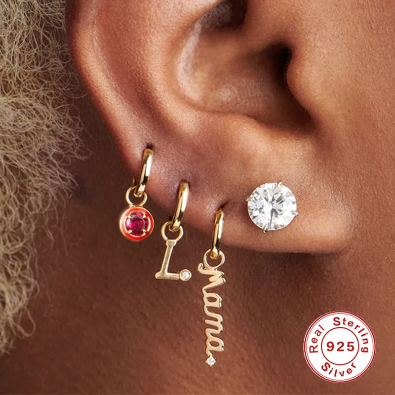 2023 New INS Round Cocktail Huggie Earrings For Women 925 Sterling Silver Colorful Enamel Hoop Earring Wedding Jewelry