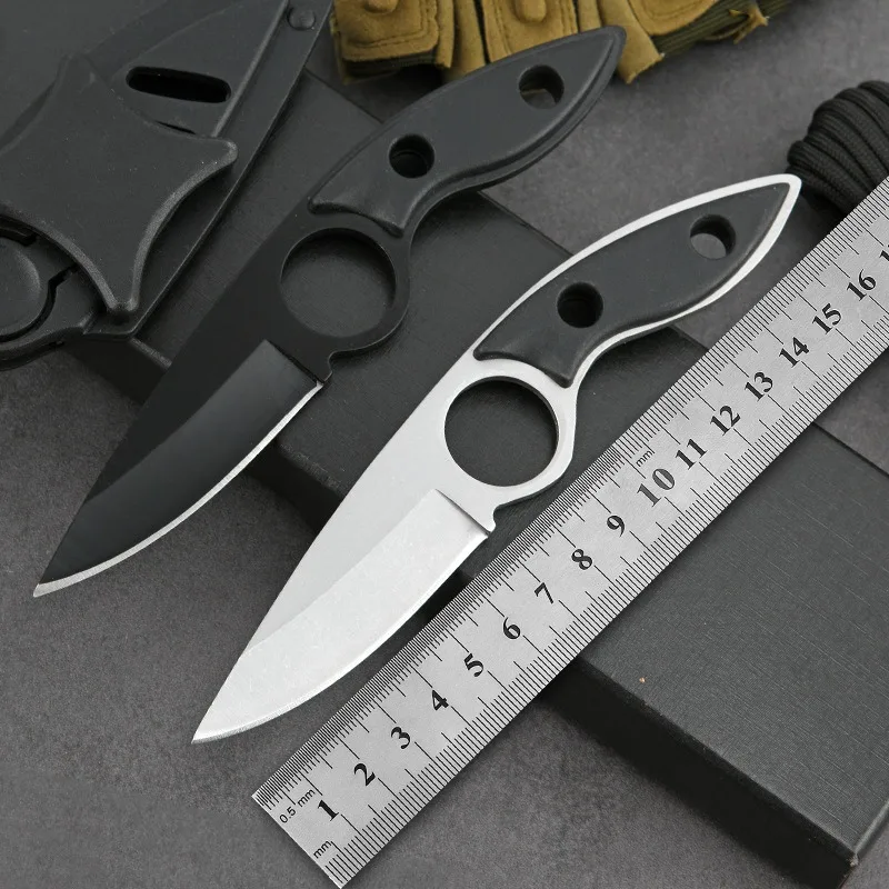 

Маленький прямой нож для улицы, многофункциональный тактический нож, походный ремень для самообороны, острый инструмент для фруктового ножа в оболочке