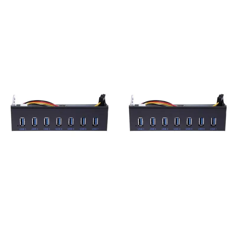 ABRI-2X 7 Port USB 3.0 Hub 5Gbs 5.25Inch CD-ROM Drive Bay CD ROM Front Panel For Computer Case