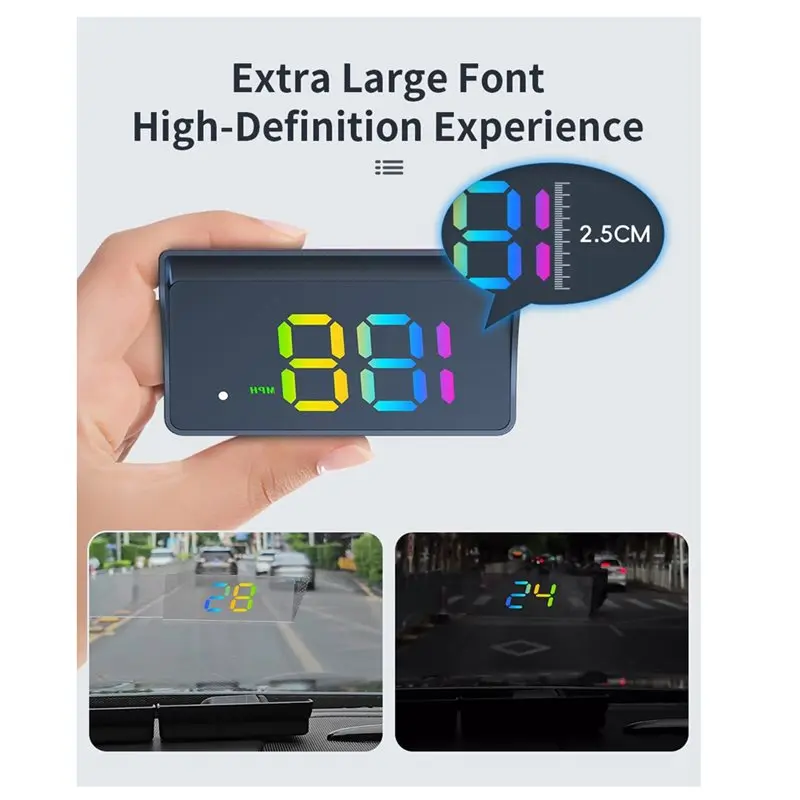 Reliable-Universal For All Vehicle Compatible GPS HUD Digital Speedometer MPH Auto Brightness Adjustment Car Speed Meter